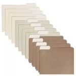 12ct File Folders Subtle Textures: Office Supplies, Non-Pronged, Paper, 30 Sheet Capacity, Multicolored - Image 2