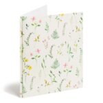 U Brands 2 Pocket Fashion Plastic Folder Pressed Botanicals Cream, School Supplies