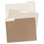 12ct File Folders Subtle Textures: Office Supplies, Non-Pronged, Paper, 30 Sheet Capacity, Multicolored