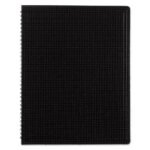 Duraflex Poly Notebook, 1-Subject, Medium/College Rule, Black Cover, (80) 11 x 8.5 Sheets