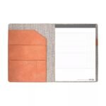 Padfolio with Notepad Letter Size Tan - Blue Sky: Faux Leather Portfolio with Internal Pockets, 50 Sheet Capacity - Image 3
